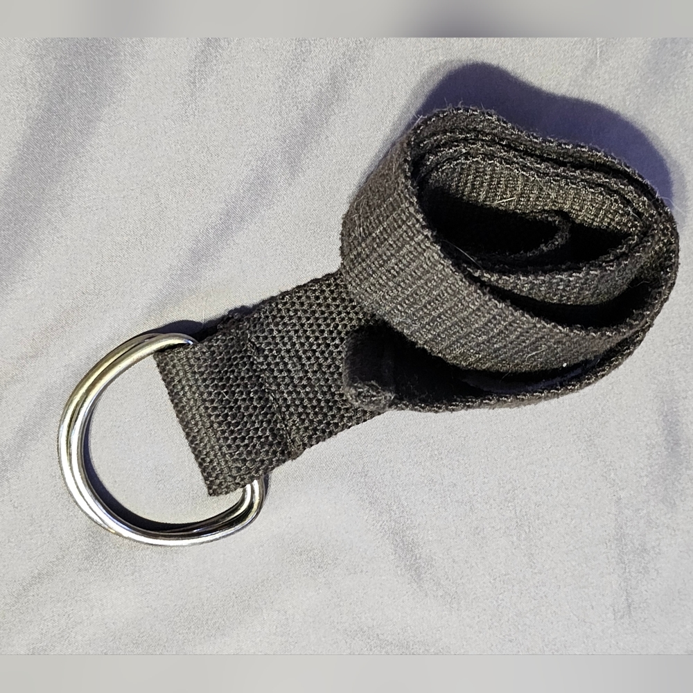 D-Ring Canvas Belt, Dark Brown